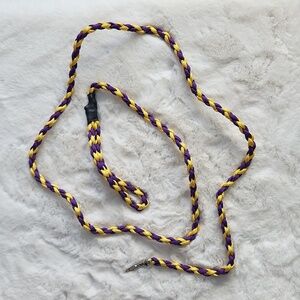 New purple and yellow nylon leash